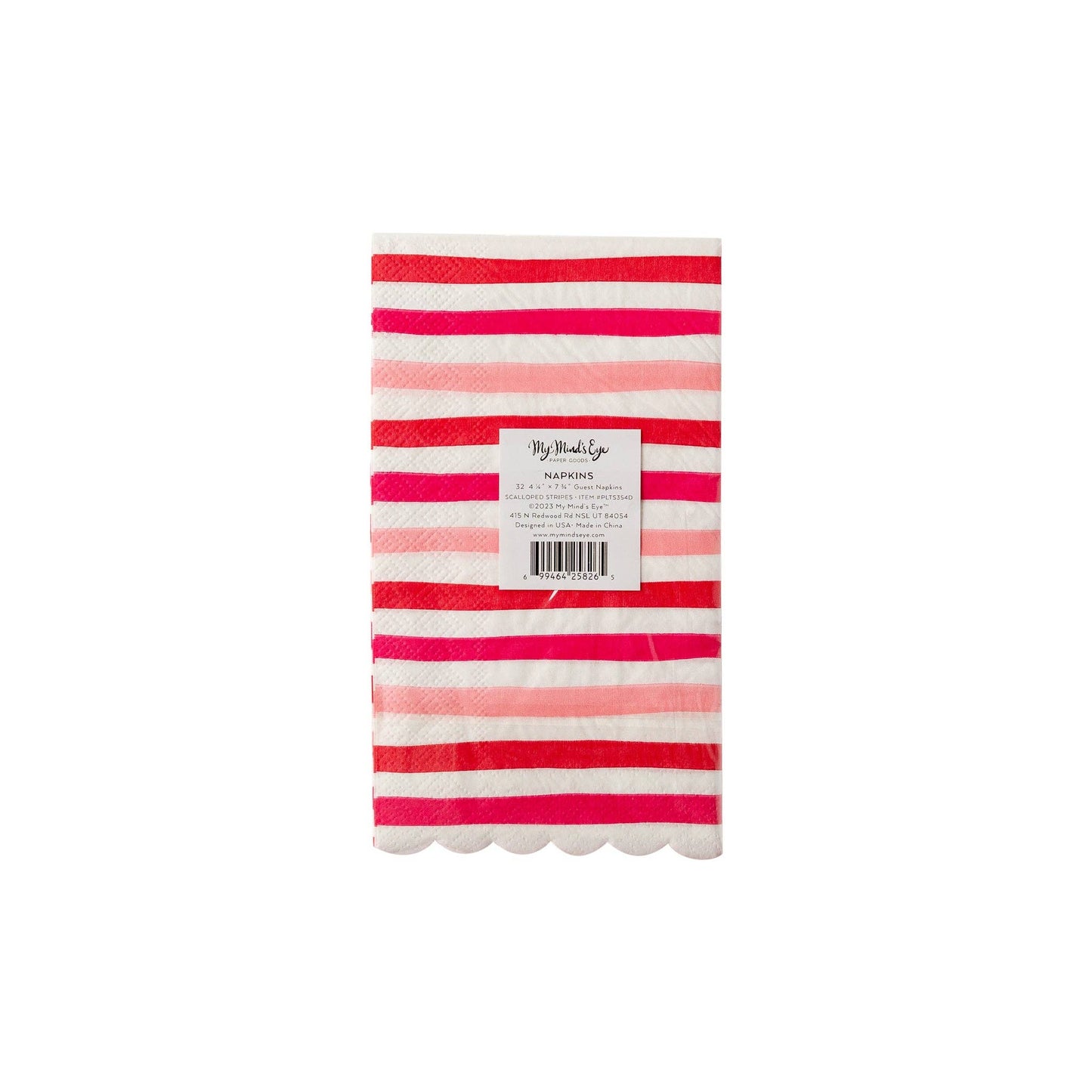Red Pink Striped Napkins