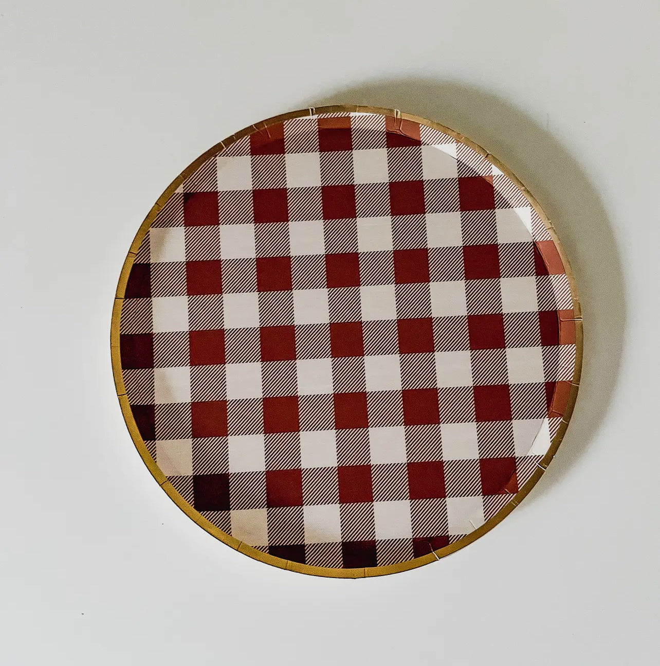 Small Plaid Plates