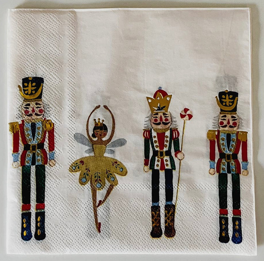 napkins with nutcracker ballet characters