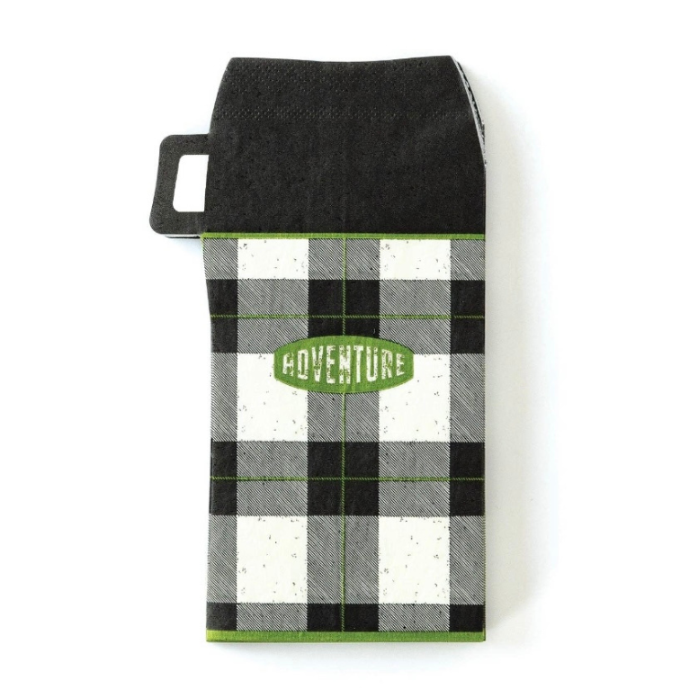 black and white thermos napkins
