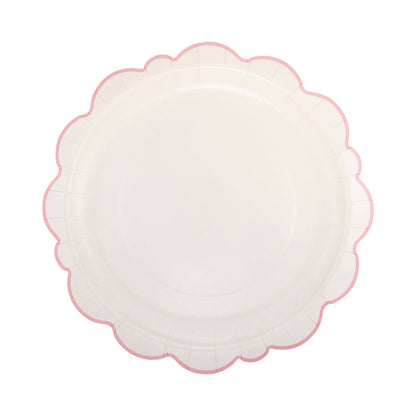 Pembroke Pink Edge Scallop Plates