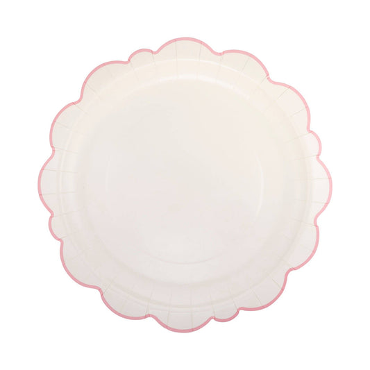 Pembroke Pink Edge Scallop Plates
