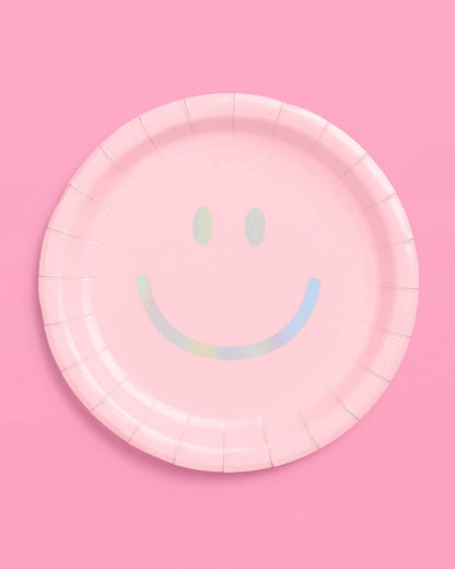Smiley Pastel Paper Plates
