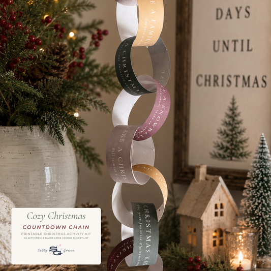 Cozy Christmas Countdown Chain | Printable Activity Kit