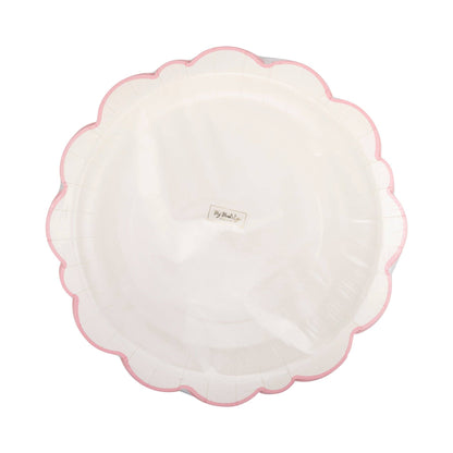 Pembroke Pink Edge Scallop Plates