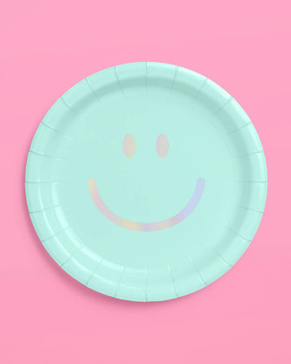 Smiley Pastel Paper Plates