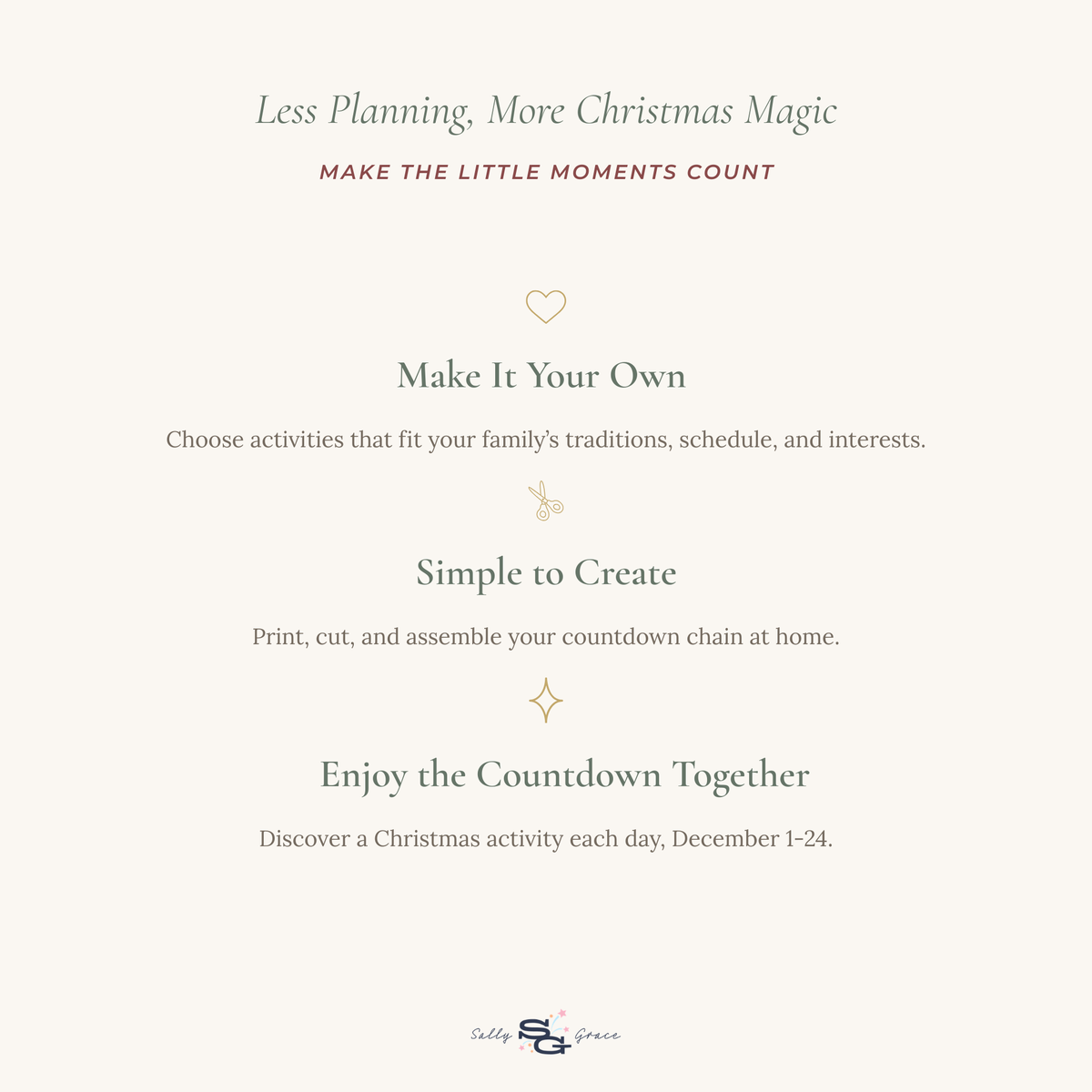 Cozy Christmas Countdown Chain | Printable Activity Kit