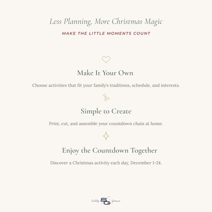 Cozy Christmas Countdown Chain | Printable Activity Kit