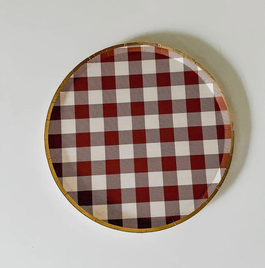 Small Plaid Plates