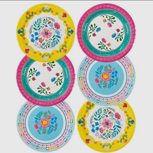 Boho Floral Plates