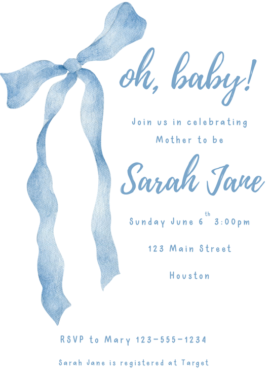 Editable Baby Shower Invitation