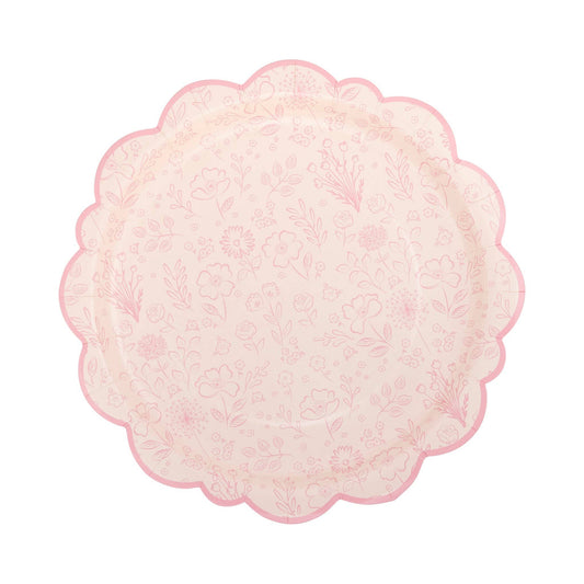 Pembroke Pink Floral Plates