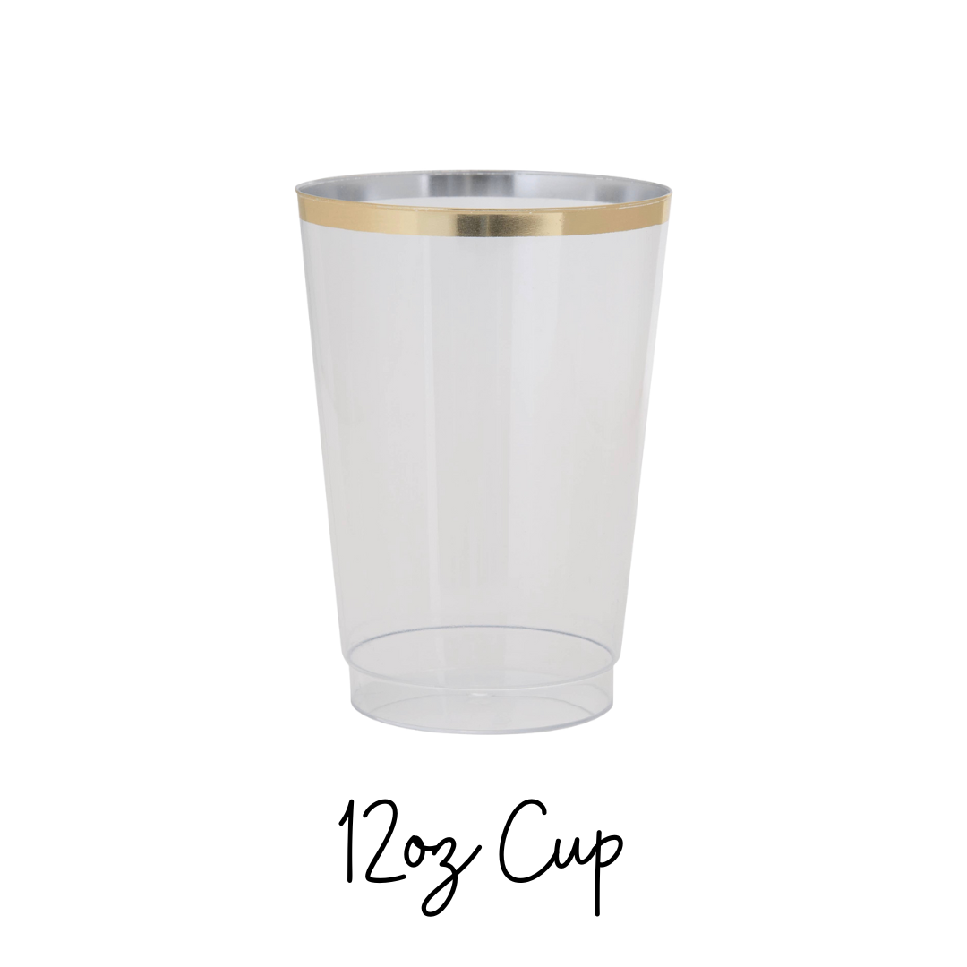 clear and gold cup